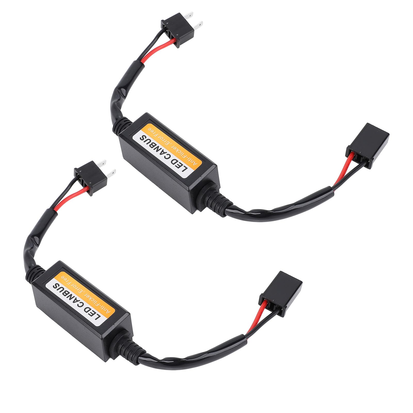 Decodificatore Faro LED H7 da 2 Pezzi, Decodificatore Errore Canbus Plug and Play Anti-sfarfallio Resistente All'acqua con Connettori AMP, per Modelli Faro H7