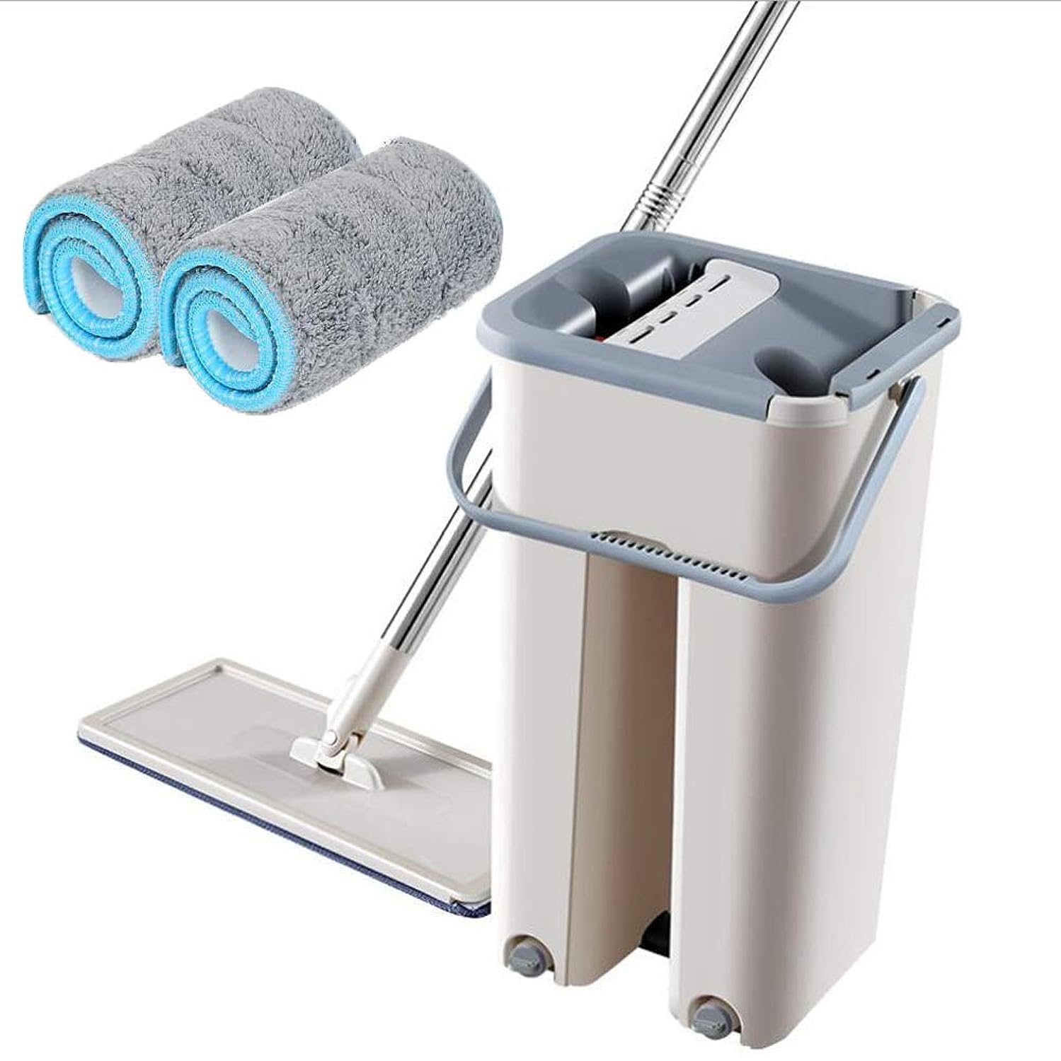 Flat Mop and 2 in 1 Bucket,Cleaning Mop Set Cleaning Mop,Floor Mop Mop Cleaning System Cleaner,A