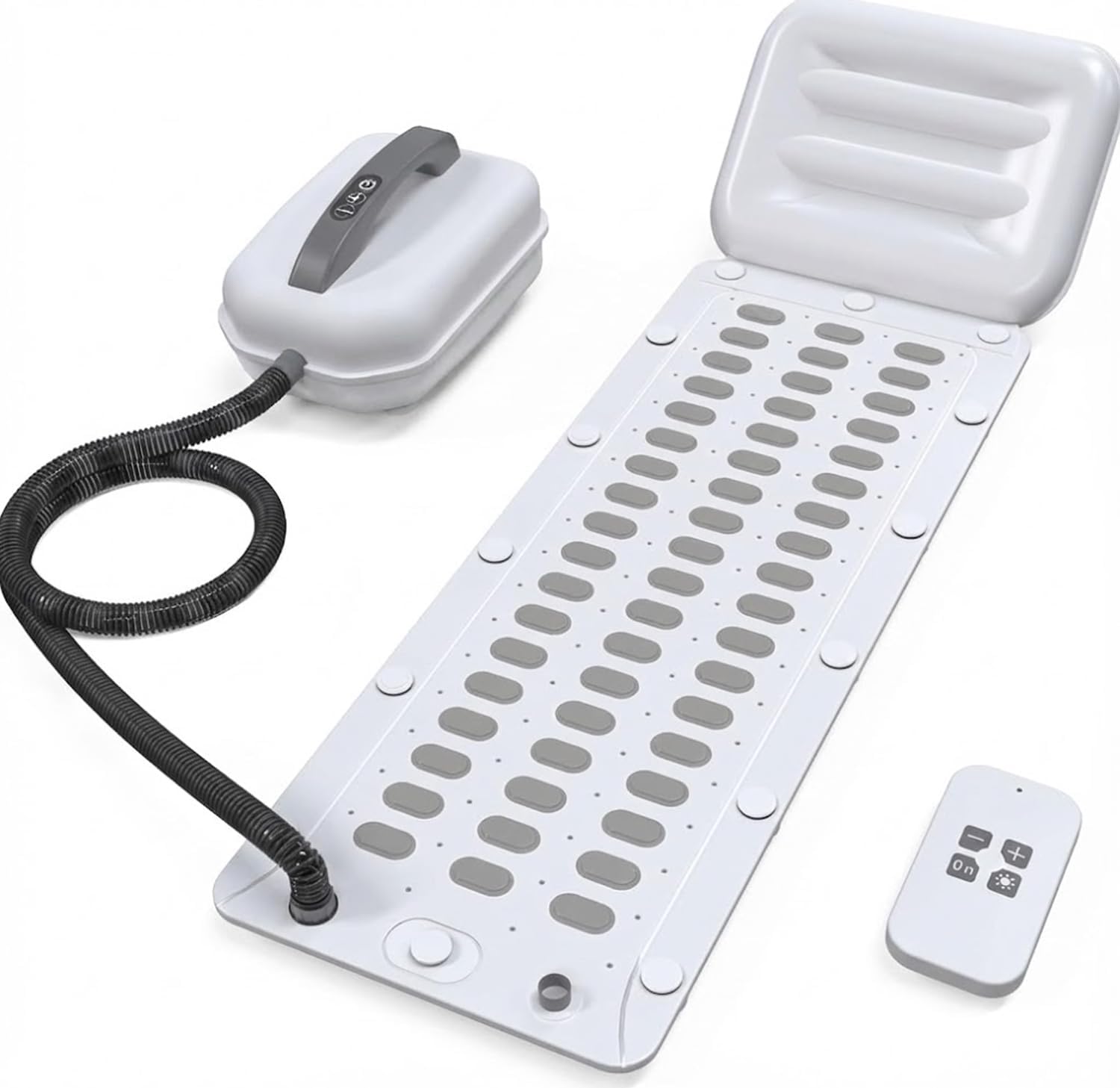 Bubble Bath Mat - Bubble Bath Mat Tub Spa Massager with Remote Control 6-Speed Adjustable Massage & Upgraded Anti-Slip Suction Cup (44.9" x 16.9"White)