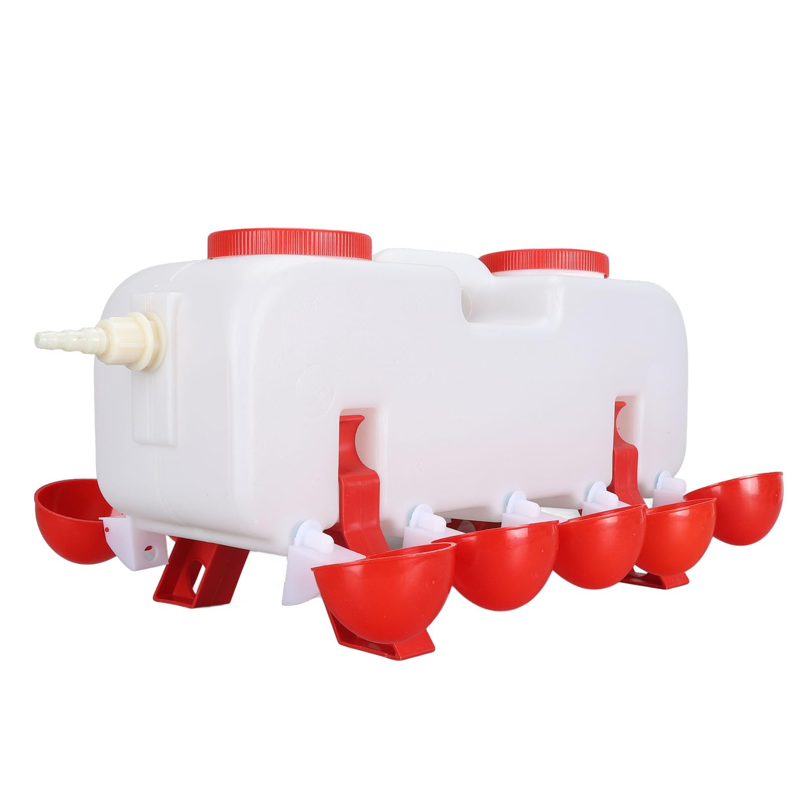 Bebedero para pollos, alimentador de agua para aves de corral con llenado superior de gran capacidad de 10 litros con 10 tazas de agua para pato, ganso, para granja avícola, uso (Full Automatic)