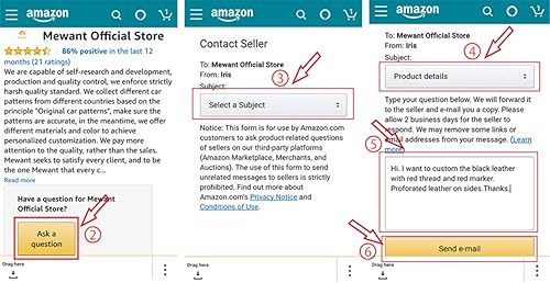 Miniatura 5 de MEWANT Cubierta de volante de piel auténtica negra cosida a mano para Mercedes-Benz ClK-Class W208 C208/Clase E W210/Clase G W463