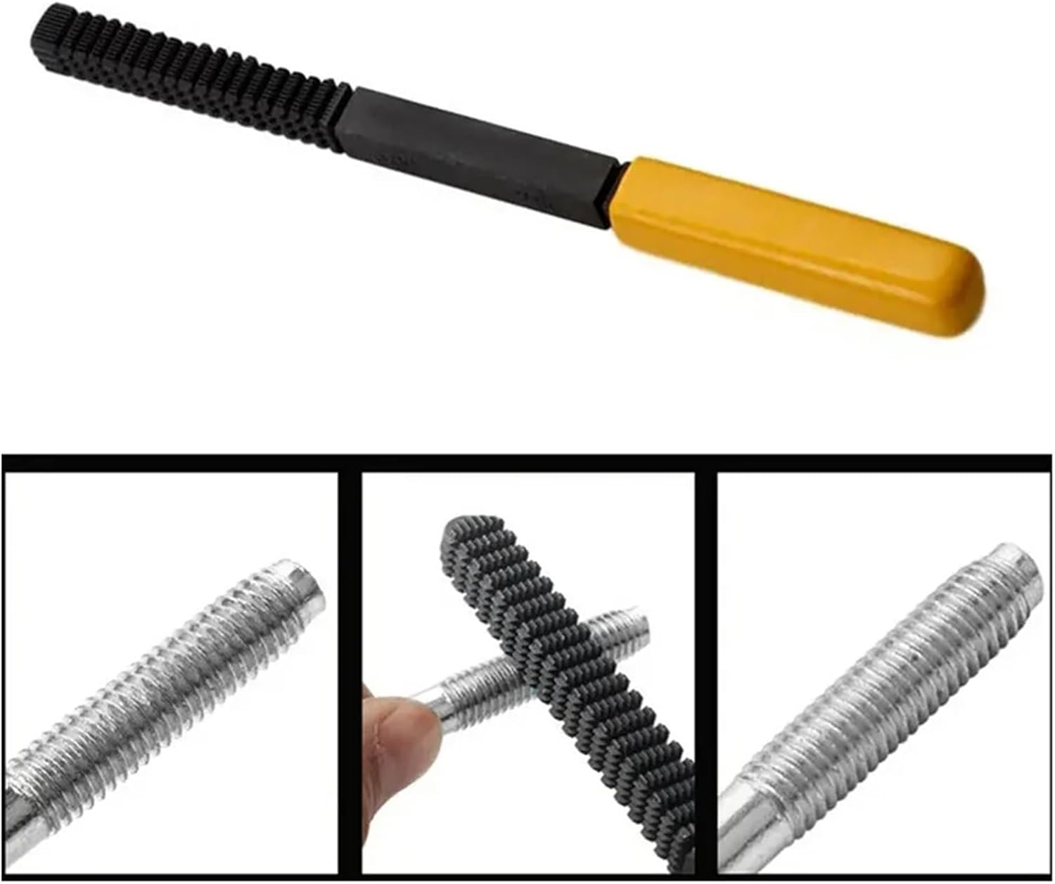 Thread Repair File Cleans Damaged Threads Thread Repair File Metric Thread Restoration Repair File 0.75-3 Mm Pitch Metal DIY Hand