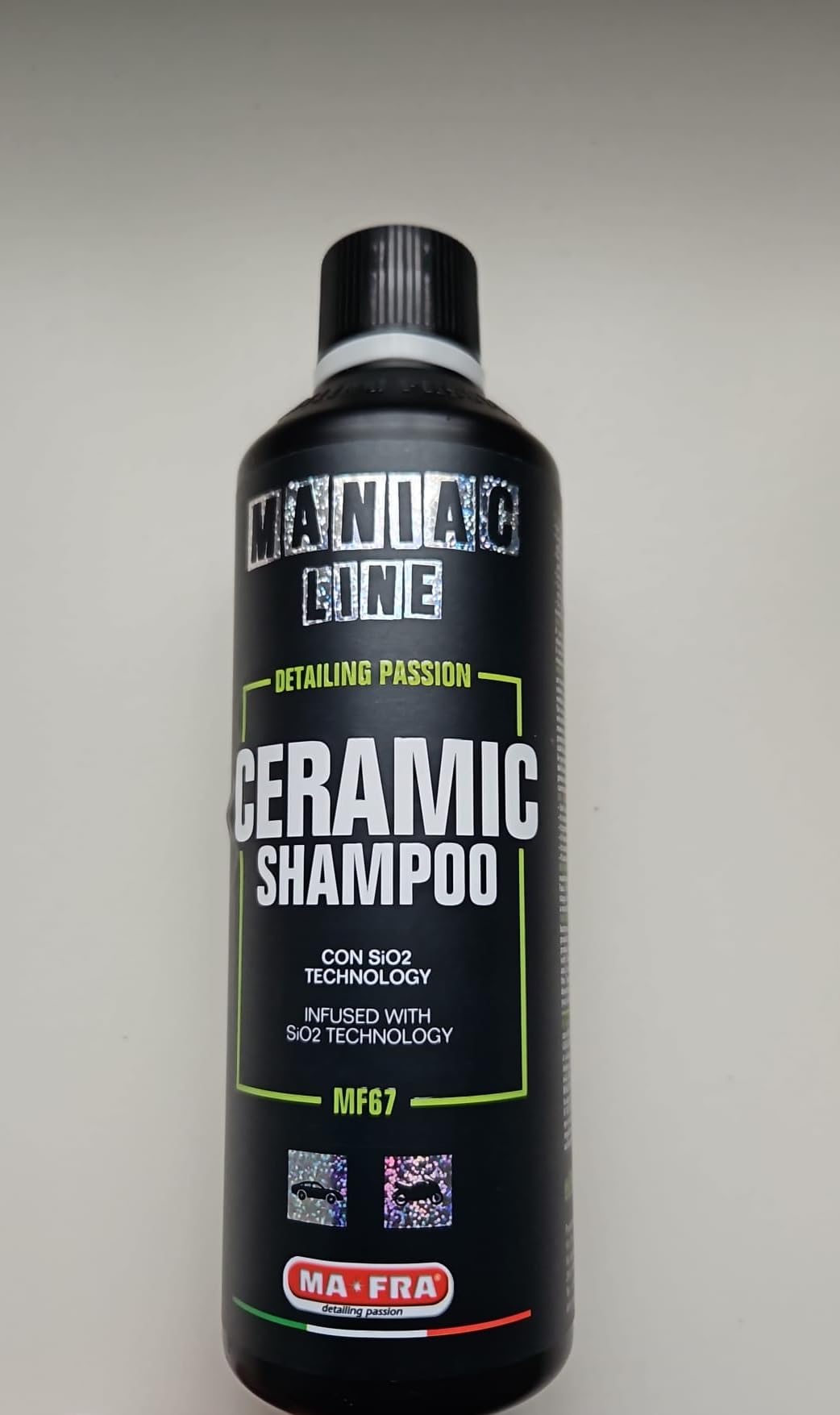 KIT MANIAC LINE CERAMIC SHAMPOO CON Si02 TECHNOLOGY + COMFORT CAR WASH PAD + PANNO SUPER DRYER SHAMPOO AUTO 3IN1 LAVA SIGILLA E PROTEGGE L'AUTO + SPAZZOLA PULISCI CERCHIONI IN OMAGGIO