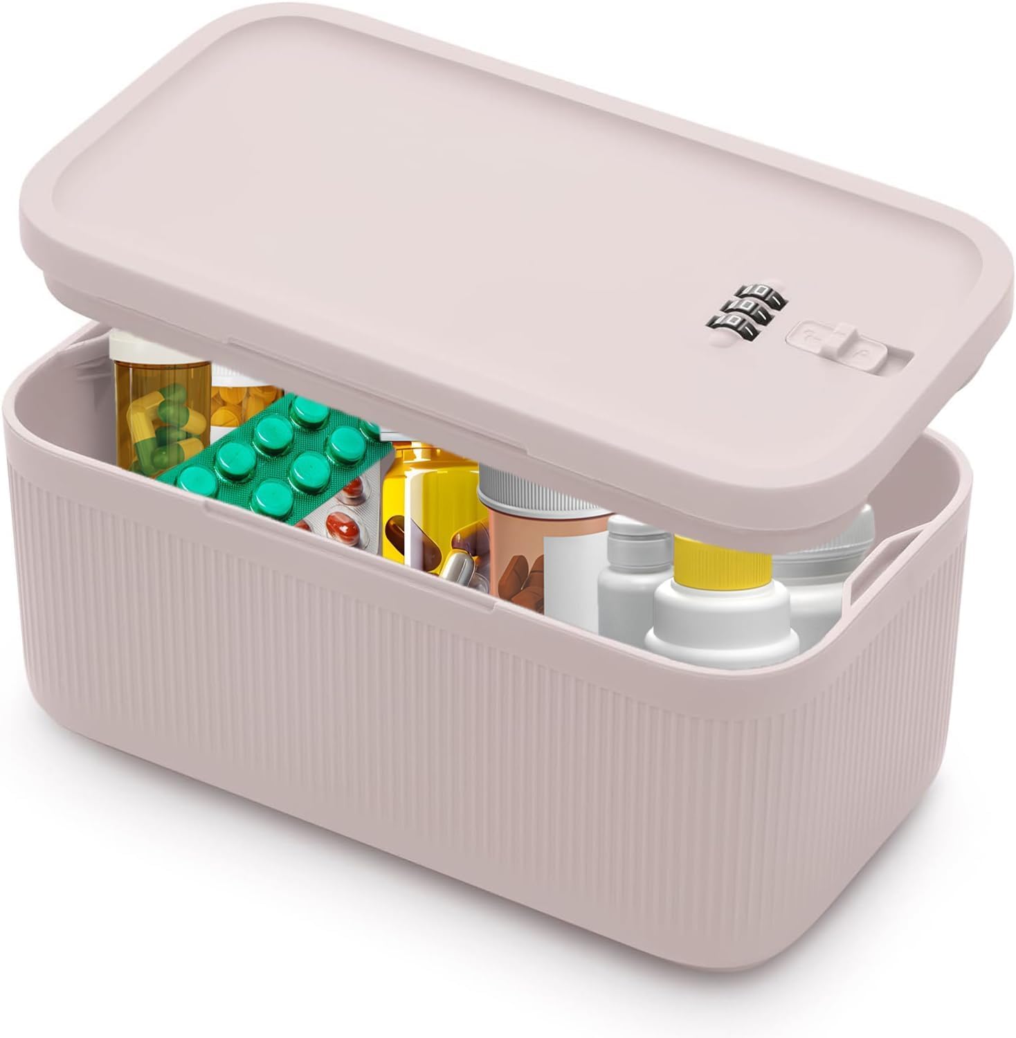 EKYLIP Lockable Storage Box,Medicine Lock Box Travel Case