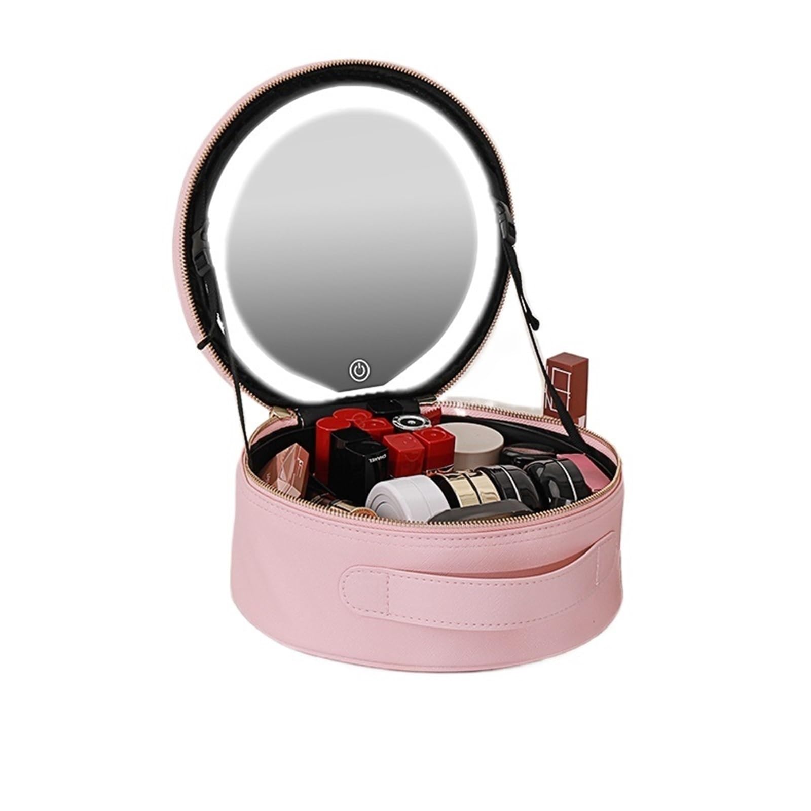 Kosmetyczka, Kosmetyczka z lusterkiem Podróżna kosmetyczka PU LED