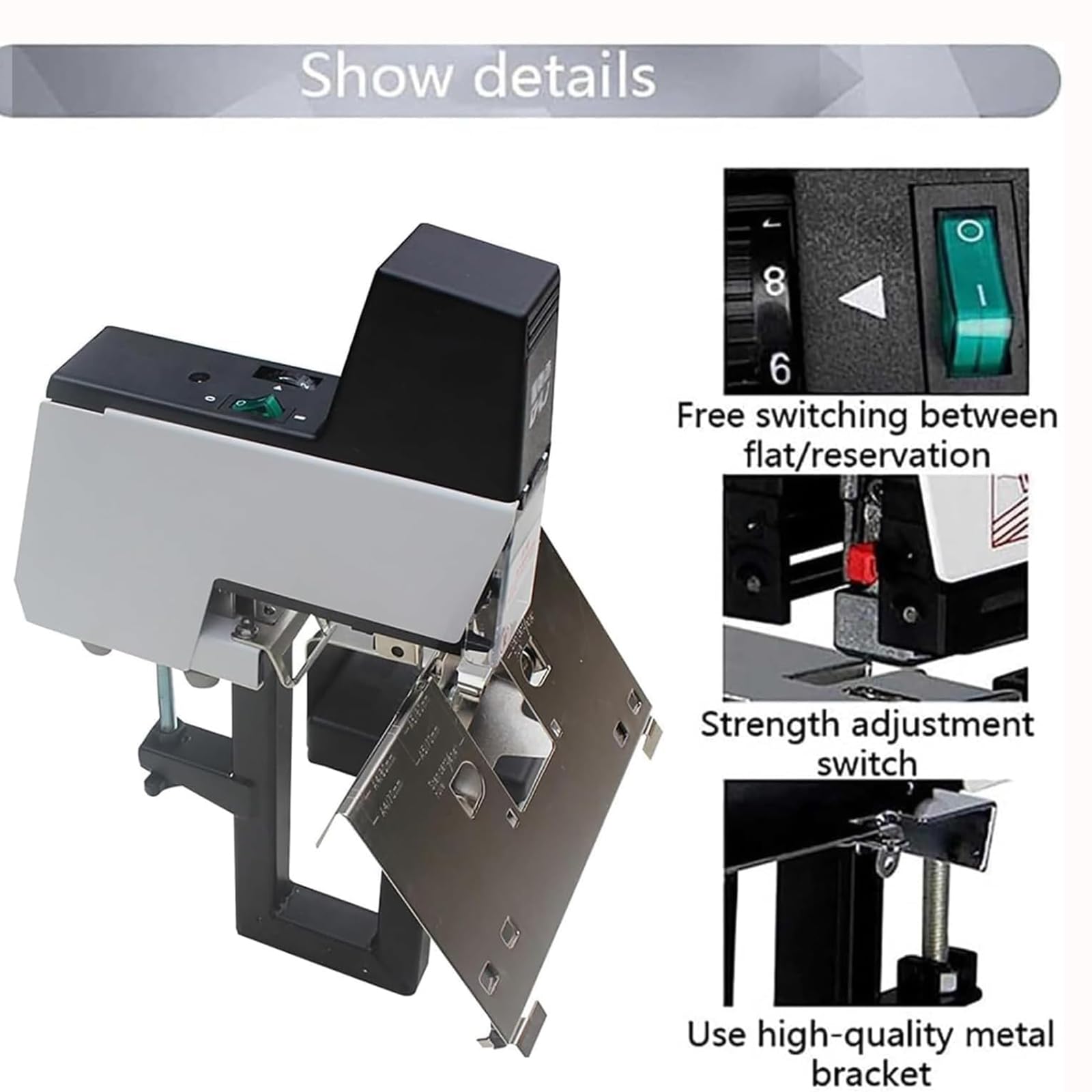 Agrafeuse électrique avec pression réglable, relieuse de selle pour bureau, école et publication
