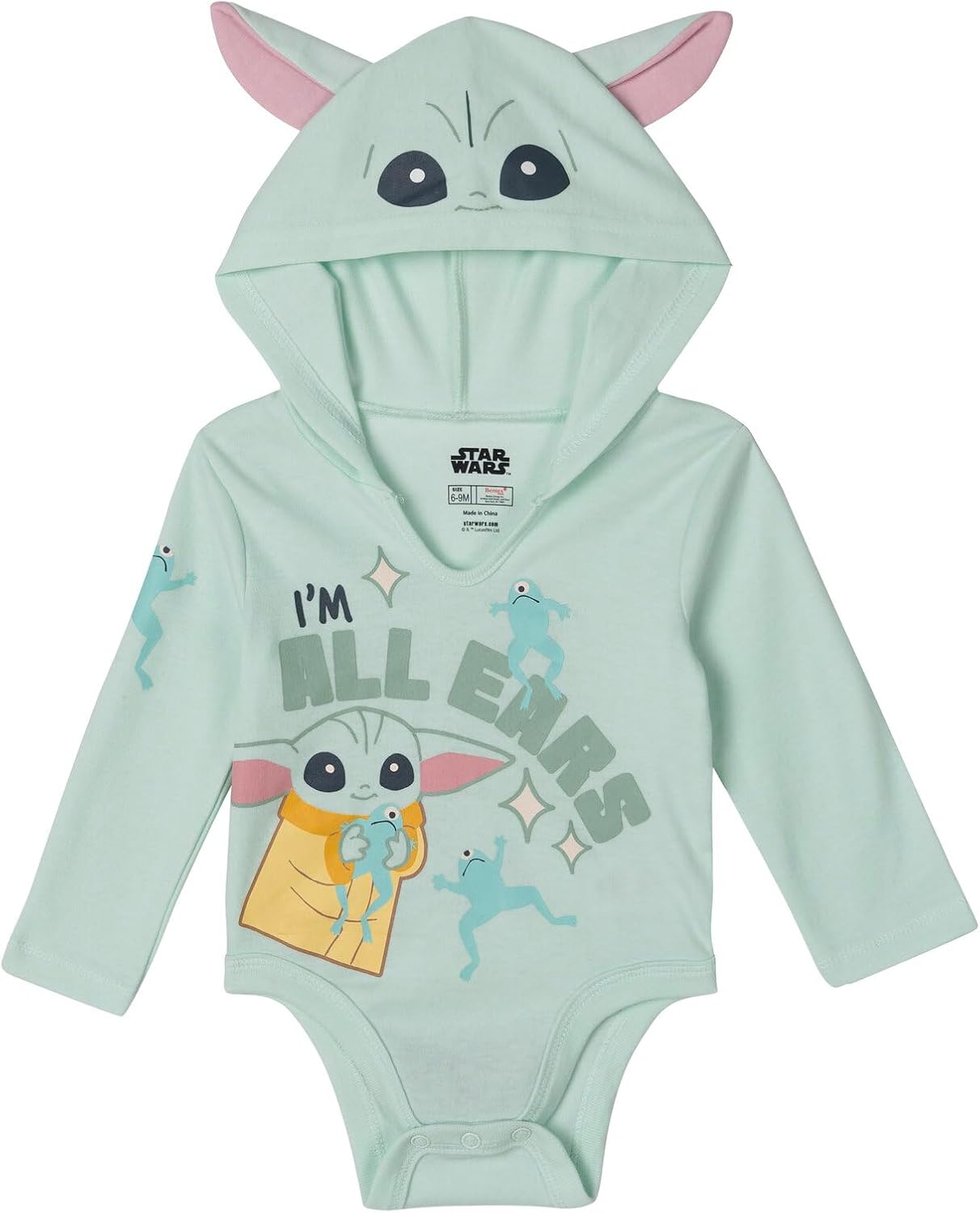 STAR WARS Baby 3 Pack Hooded Cosplay Bodysuits Newborn to Infant Sizes (Newborn - 24 Months)