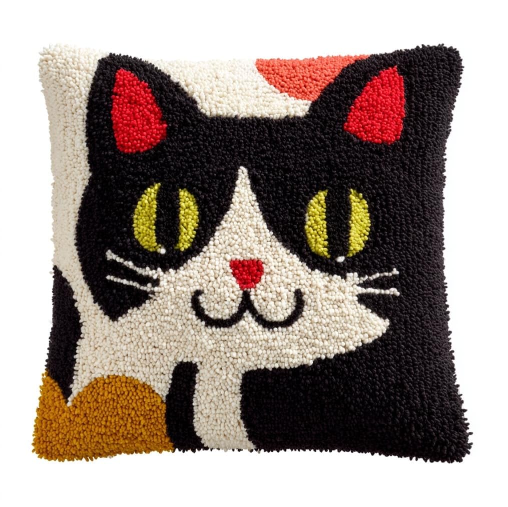 AxiangziK Latch Hook Kits 17x17in,Cute cat