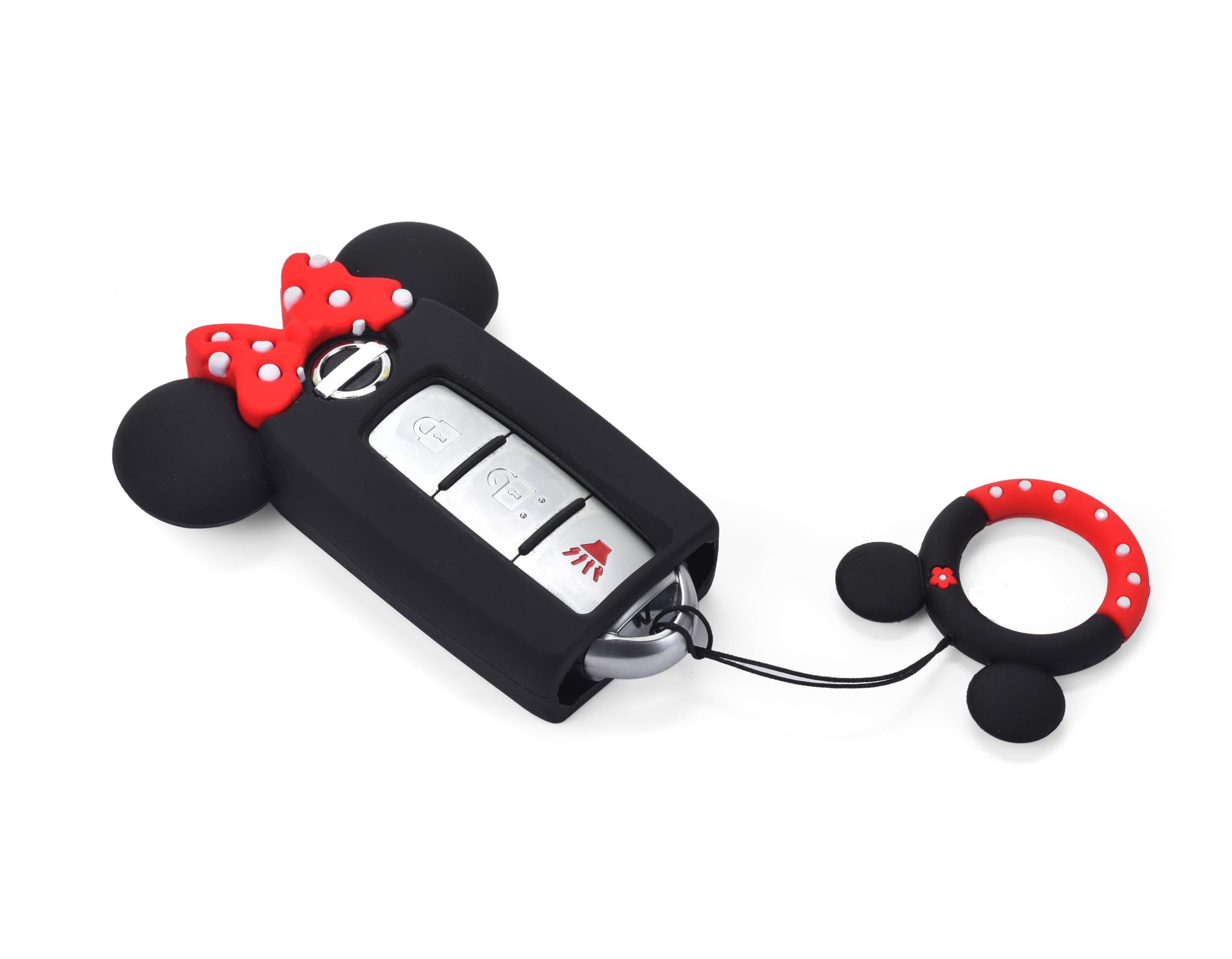 Photo 1 of TopGrit Cute Cartoon Car Key Protection Cover - Black