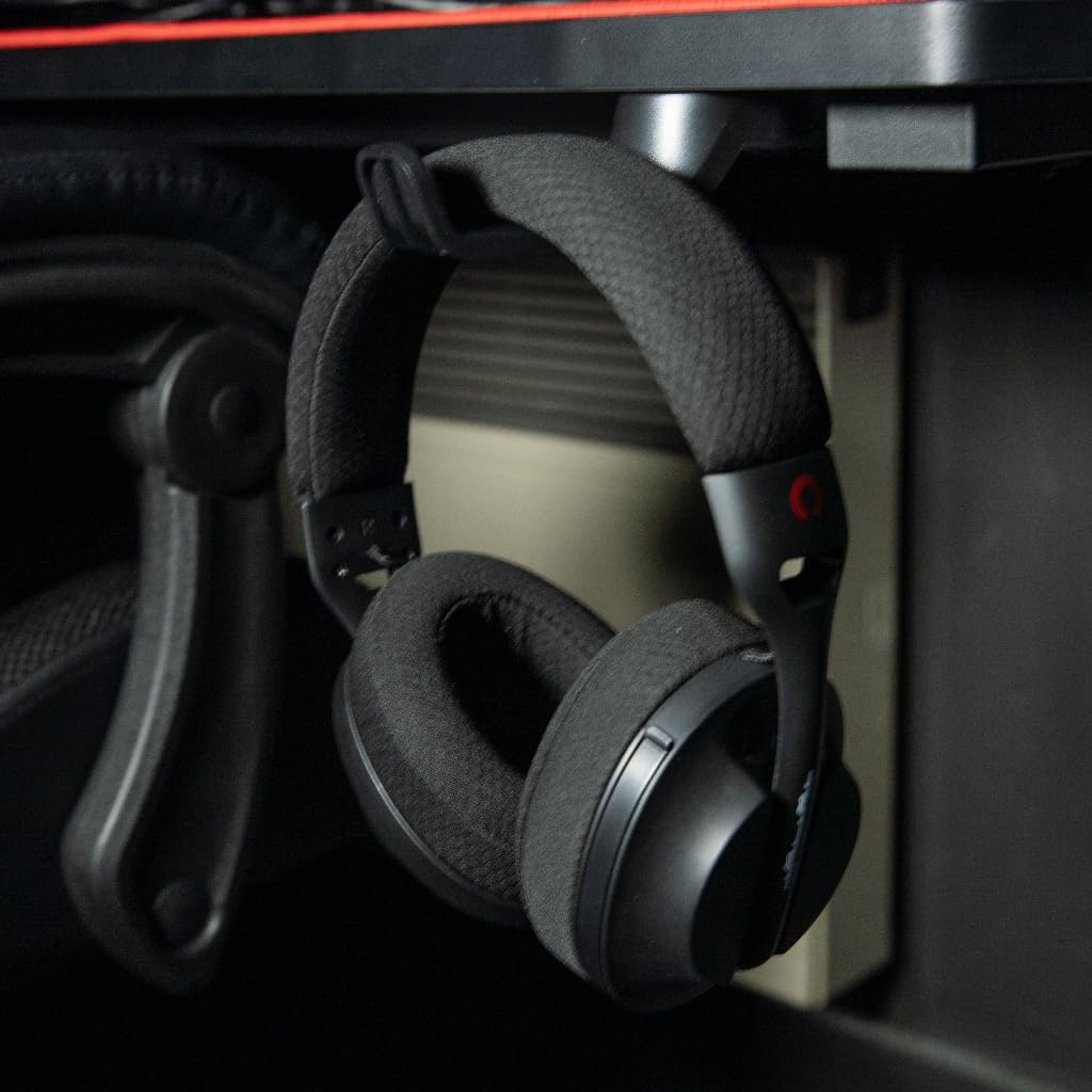Konix Escritorio Gaming Spectra 120 x 60 x 75 cm en Forma de Z - 30 Modos luz LED - Estructura metál - Portavasos - Soporte para Auriculares - Negro