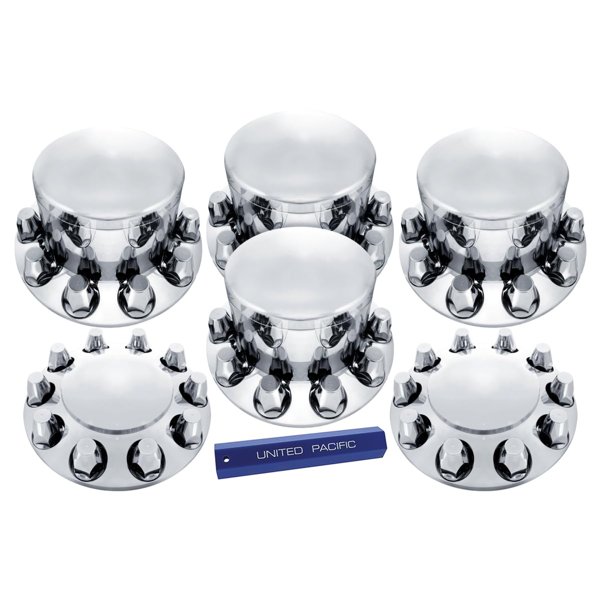 Amazon.com: United Pacific 10305 Chrome Dome Axle Cover Combo Kit