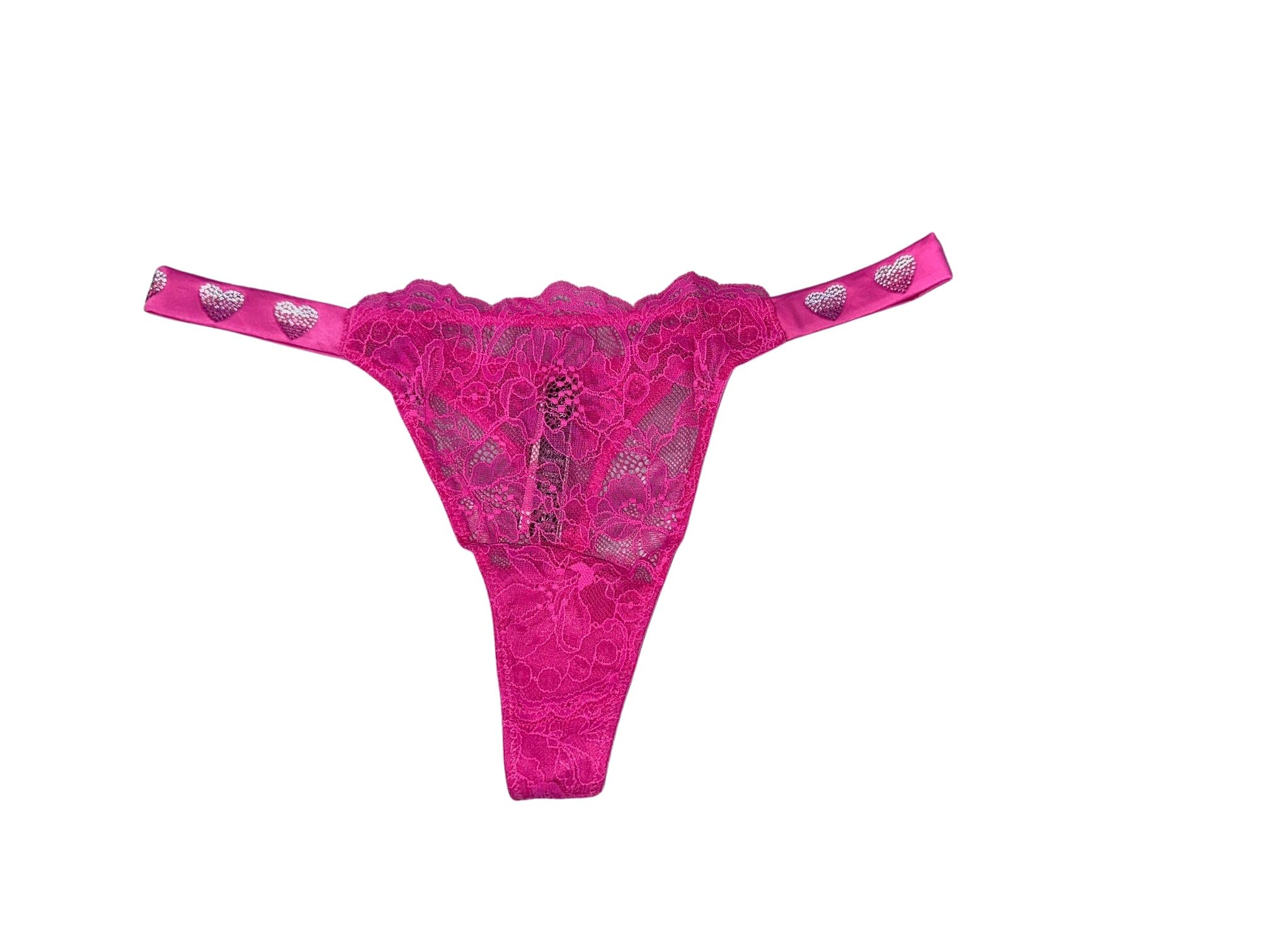 Victorias Secret Bombshell Shine Strap Very Sexy Lace Thong Panty Color Fuschia New