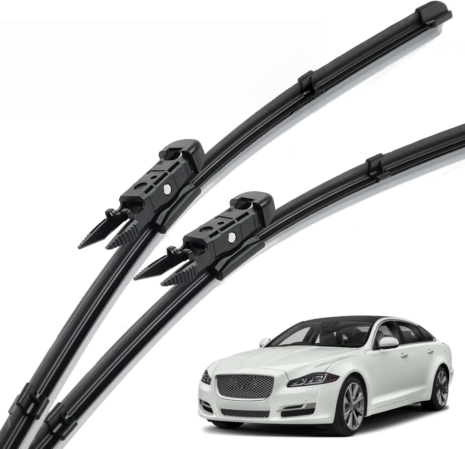nwsplmy Front Windscreen Wiper for Jaguar XF 2007-2015 23"+19", Silent All-Season Replacement Blades Streak-Free Easy Install