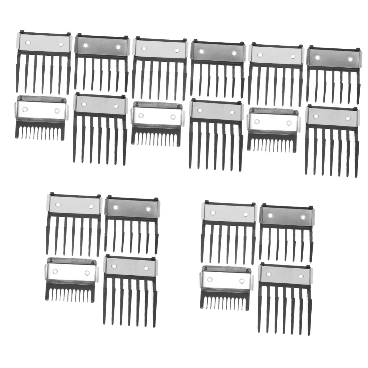 Healeved 20pièces Kit De Peignes De Tonte Professionnels Acier Inoxydable De Protège-tondeuses Avec Boucle Pour Coiffure à Domicile Et Salon