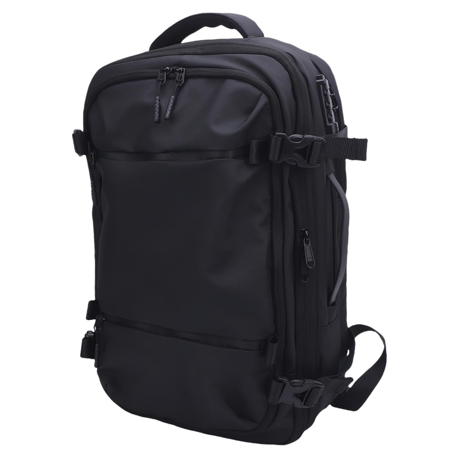 Vakuum-Rucksack, Erweiterbar, Wasserdicht, Oxford-Stoff, Luftrucksack, TSA-Schloss | Kompressionsbeutel, Großer Rucksack für Reisen, Schwarz