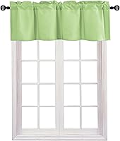 Vista 8 de JIUZHEN Cortinas de cenefa para ventana de cocina, cenefas para ventana de sala de estar/sótano, cortinas de ventana de baño, aislamiento térmico