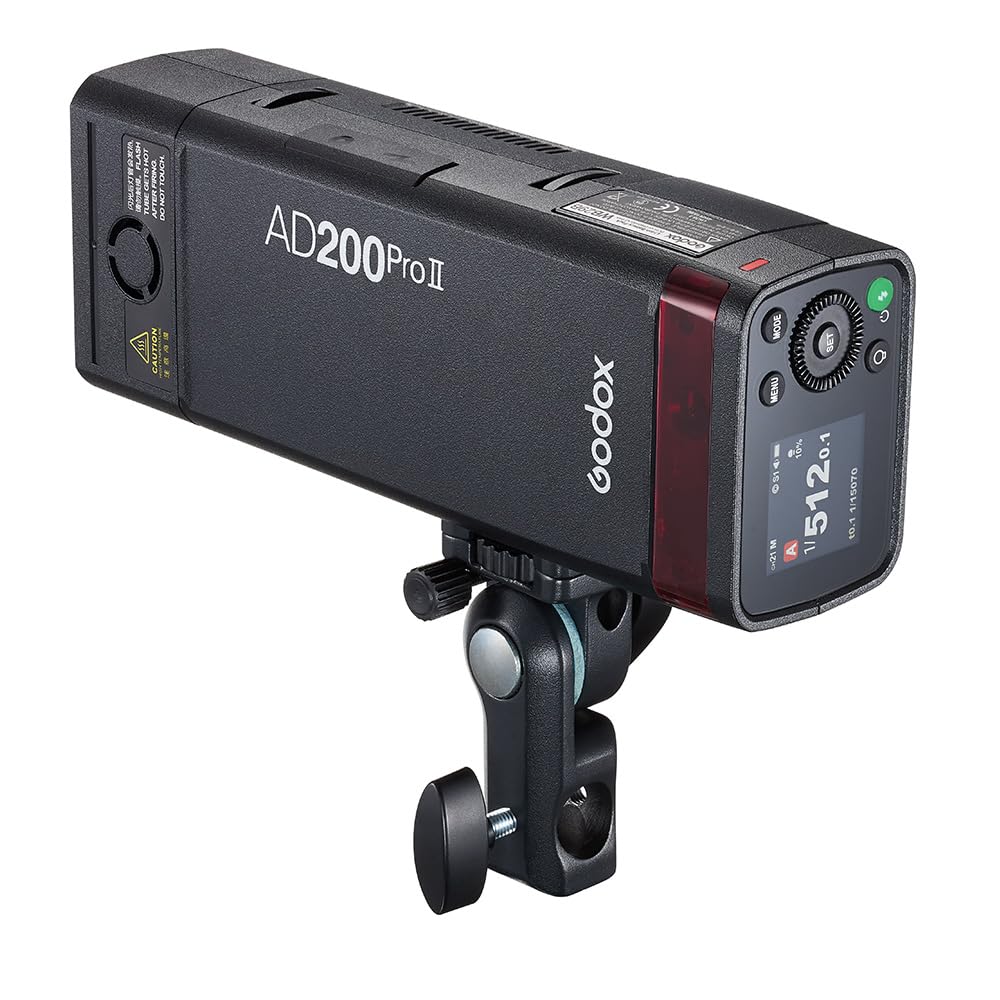 Godox AD200Pro II 200Ws Flash - HSS 1/8000s, 2.4G Wireless X-System, 0.01-1.8s Recycling, 2980mAh Batteria, TTL Compatibile con Canon/Nikon/Sony, aggiornamento da AD200Pro