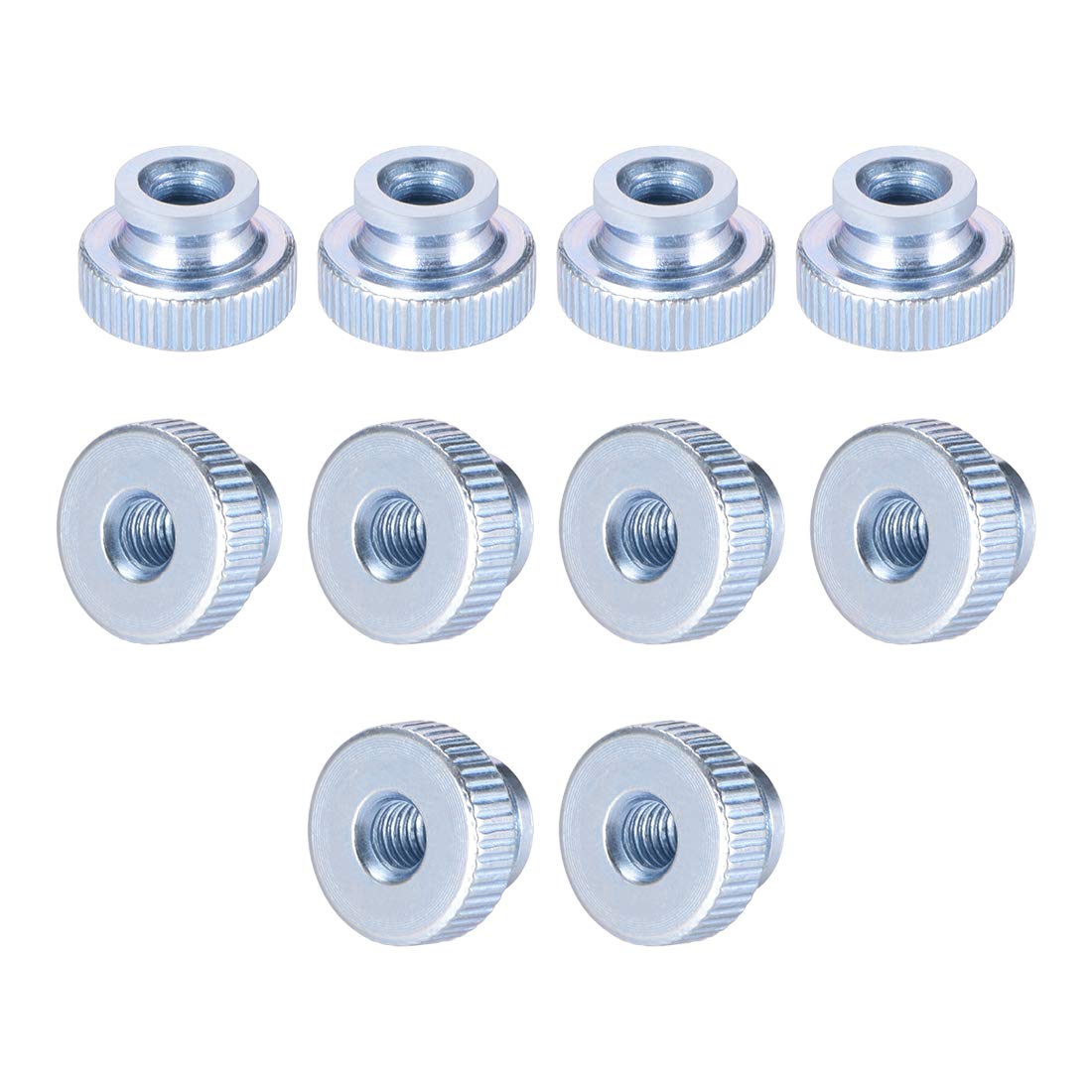 uxcell Knurled Thumb Nuts, 10Pcs M4x0.7mm Iron Round Knobs Fastener for 3D Printer Parts