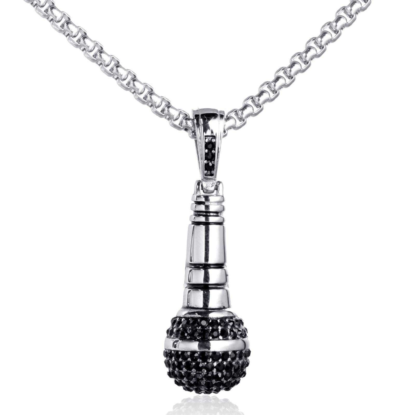 Bysonglezai Collana Uomo Ciondolo Donna Catenella Regalo Motociclista Biker Collana Lunga da Uomo Catena Pendente Punk per Fidanzato Regalo di creatività Maschile s1