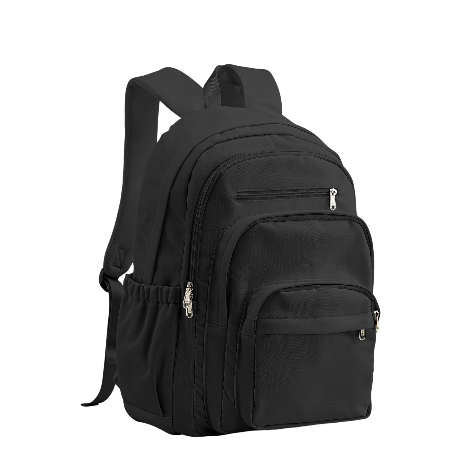 Zaino da Viaggio in Nylon Resistente all'Acqua Multi-Tasca Nero per Gli Studenti Adolescenti Spazioso Daypack-Beige