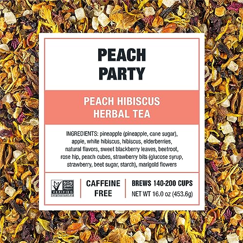 image for Tiesta Tea - Peach Party, Peach Hibiscus Herbal Tea, Premium Loose Lea