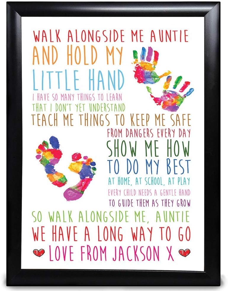 Personalised Auntie Gifts, Walk Alongside Me, Family Present, For Birthday Or Christmas From Niece Or Nephew For Aunty Customised With Any Name Gift For Aunt