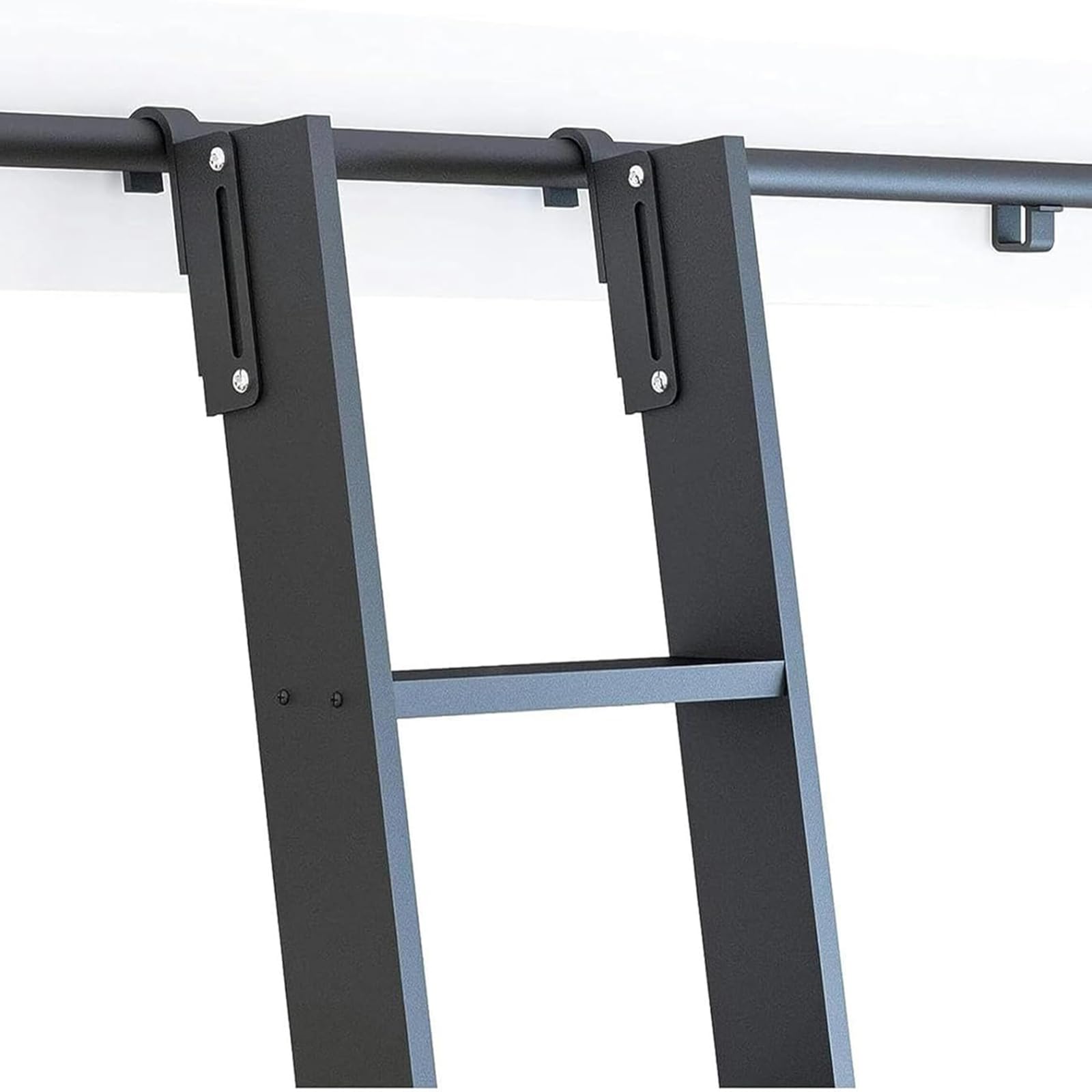 Generisch Rollleiter Vollset Für Bibliothek - Einziehbare Rollende Bibliotheksleiter Mit Bodenrolle Und Bremse Für Zuhause, Innenraum, Loft, Bibliothek (Keine Leiter)(Size:3.3ft/100cm Track Kit)