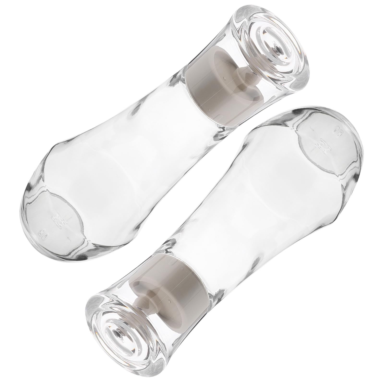Zerodeko Dispenser Collutorio da Bagno in Vetro 8,8 Oz 2 Pezzi con Tazza e Coperchio, Semplice e Elegante, per Piani Cucina e Bagno