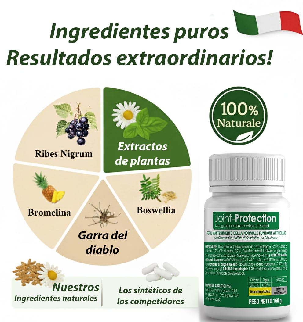 Suplemento de articulaciones para perros con glucosamina y condroitina, soporte articular y movilidad, ideal para perros mayores y activos, 100 comprimidos con Omega 3 y garra del diablo