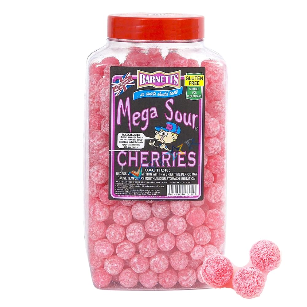 Barnetts Mega Sour Variety Pack Jar 3kg (Cherry)