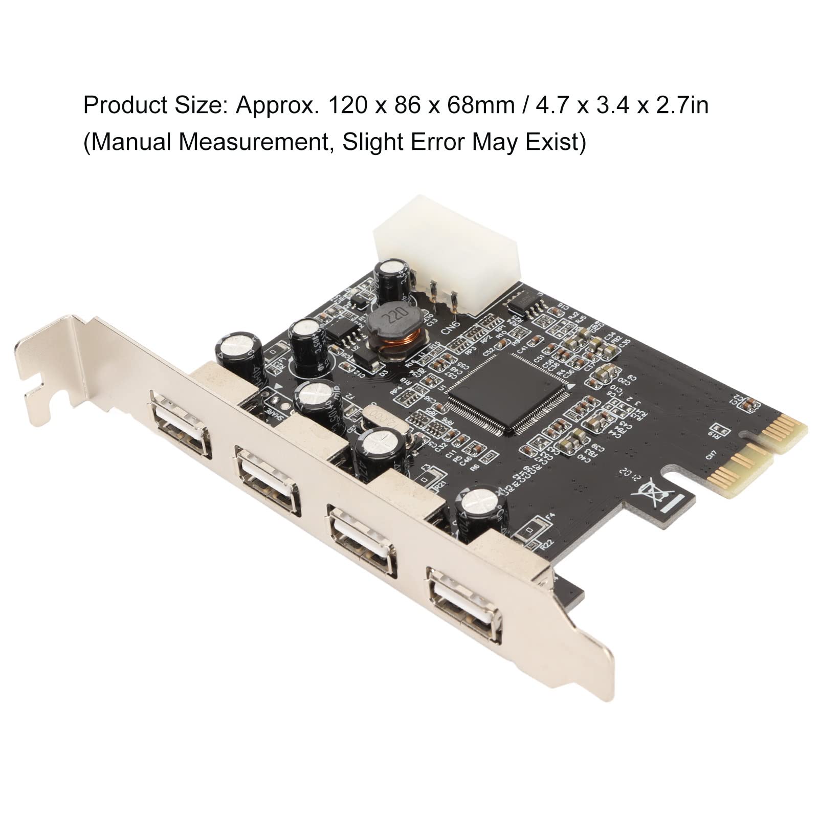 Amazon.co.jp: fuwe PCIe から USB2.0 拡張カード、4 ピン電源