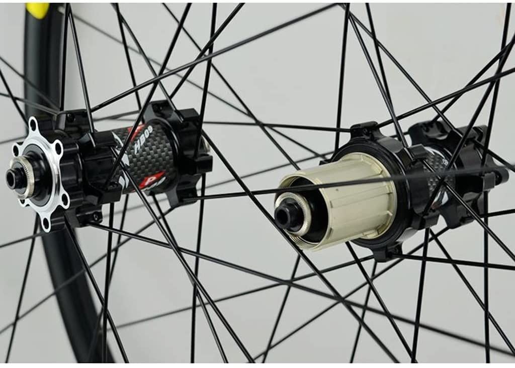 Set di Ruote Anteriori e Posteriori per Bicicletta 700C con Freno a Disco, sgancio rapido, 24 Fori, Cerchi in Lega Leggera per 8, 9, 10, 11 e 12 velocità (Colore: Rosso, Misura 700