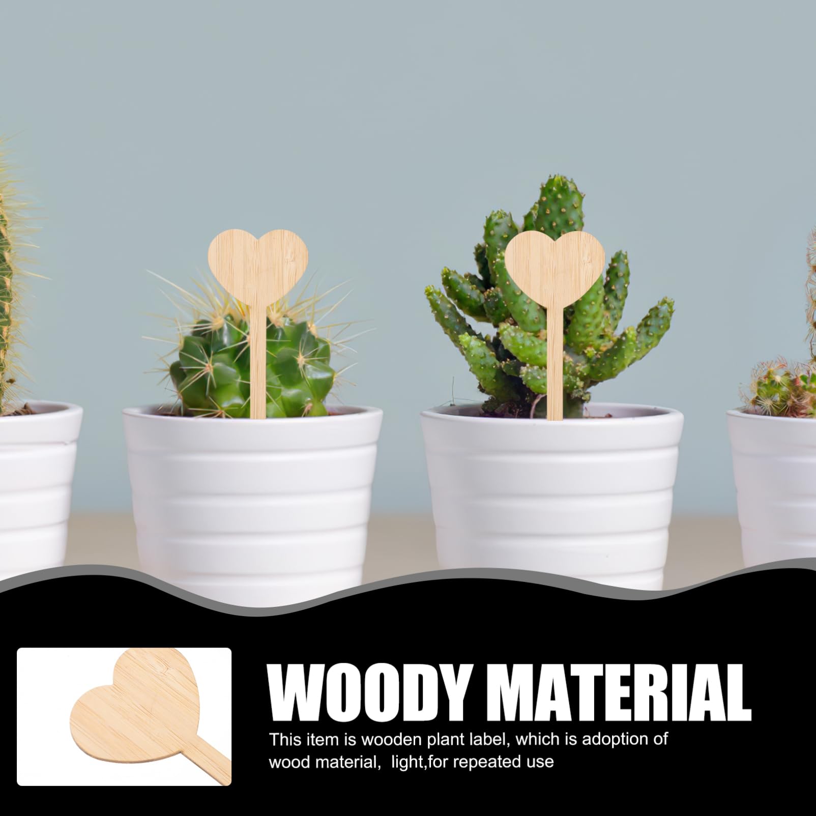 Toddmomy 80pezzi Etichette Legno Per Piante Forma Di Cuore Segnaletica Giardinaggio Per Vasi e Facili Da Scrivere e Inserire Nel Terreno Decorazioni Per Esterni e Interni