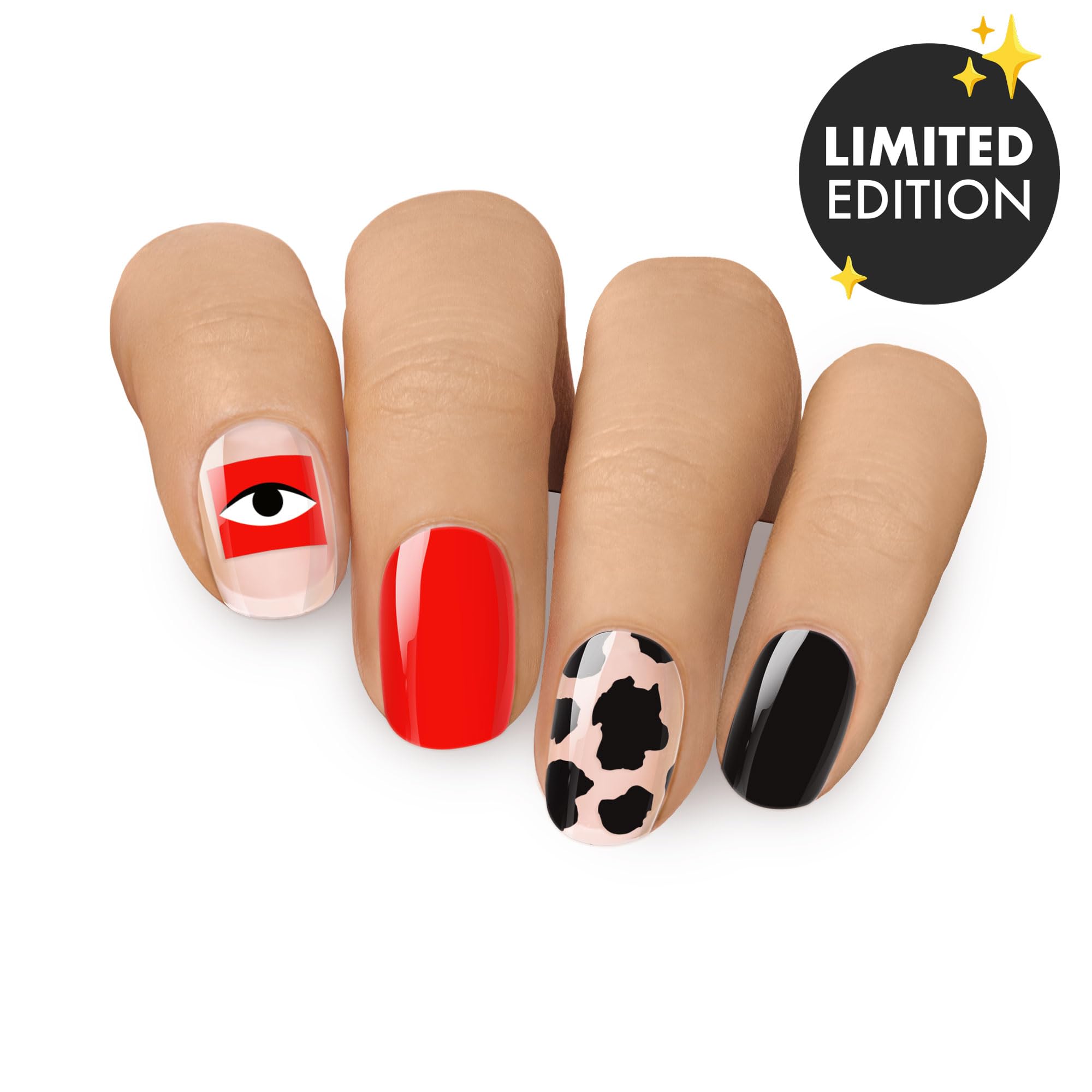 MOYOU LONDON Semi Cured Gel Nail Strips - 20 Pcs. Nail Wraps for Salon-Quality Manicure - Works with Any UV Nail Lamp - Easy to Apply, Trim, & Remove Gel Nail Stickers - Image 2
