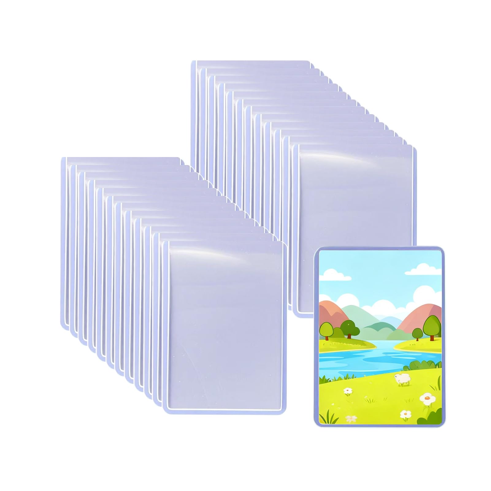 25 Pack Top loaders Clear Hard Card 35pt 3" x 4" Clear Toploaders, Thick Rigid Hard Card Sleeves for Baseball, Football, MTG, Yugioh