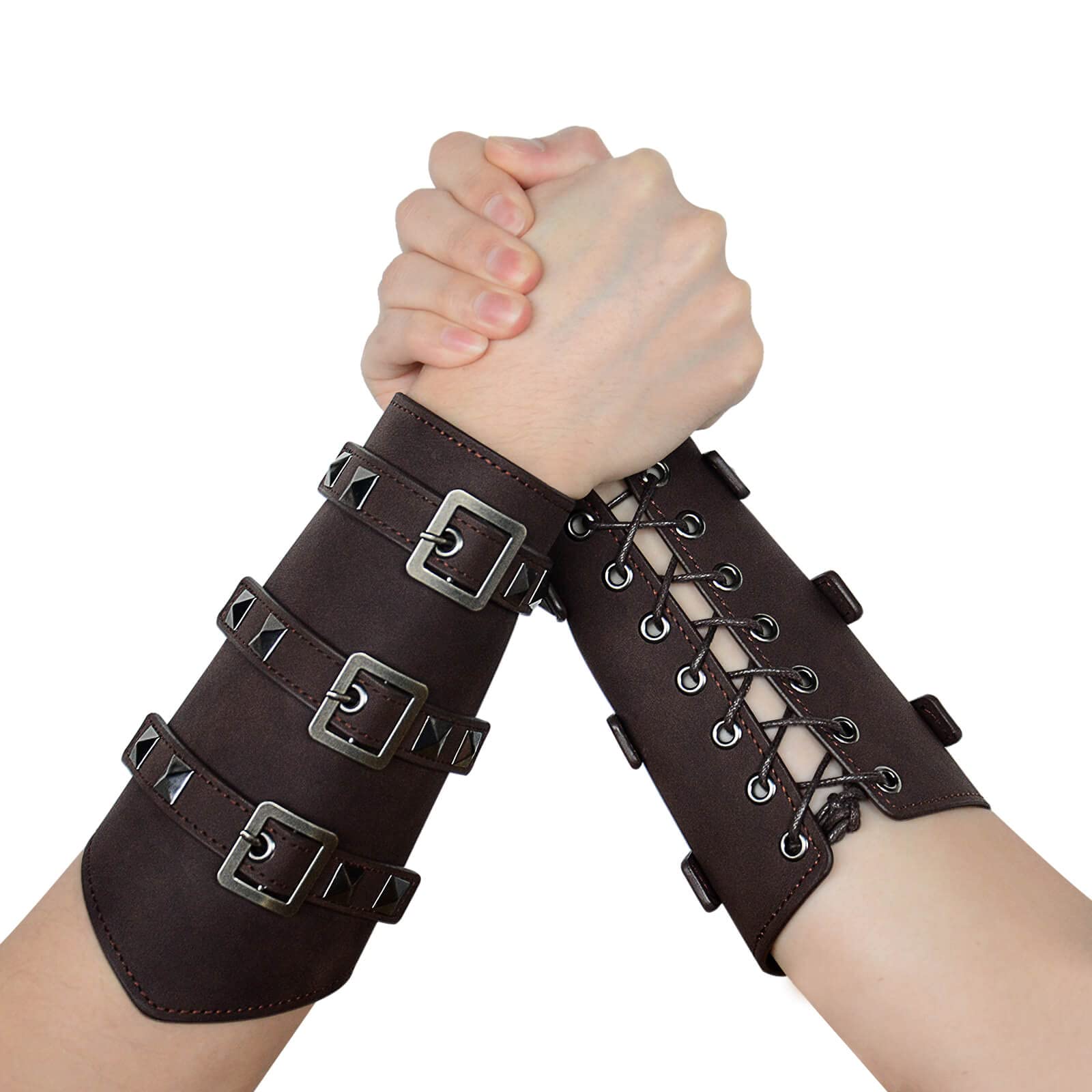 Viking Armour Medieval PU Leather Arm Guards LARP Retro Renaissance ...