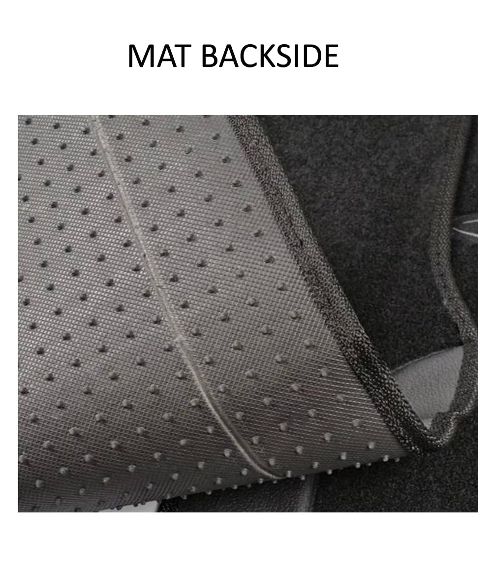 Car SUV Universal Fit 2 Tone Carpet Floor Mats Rubber Backing Front Rear All Weather Protection Pack of — view 5