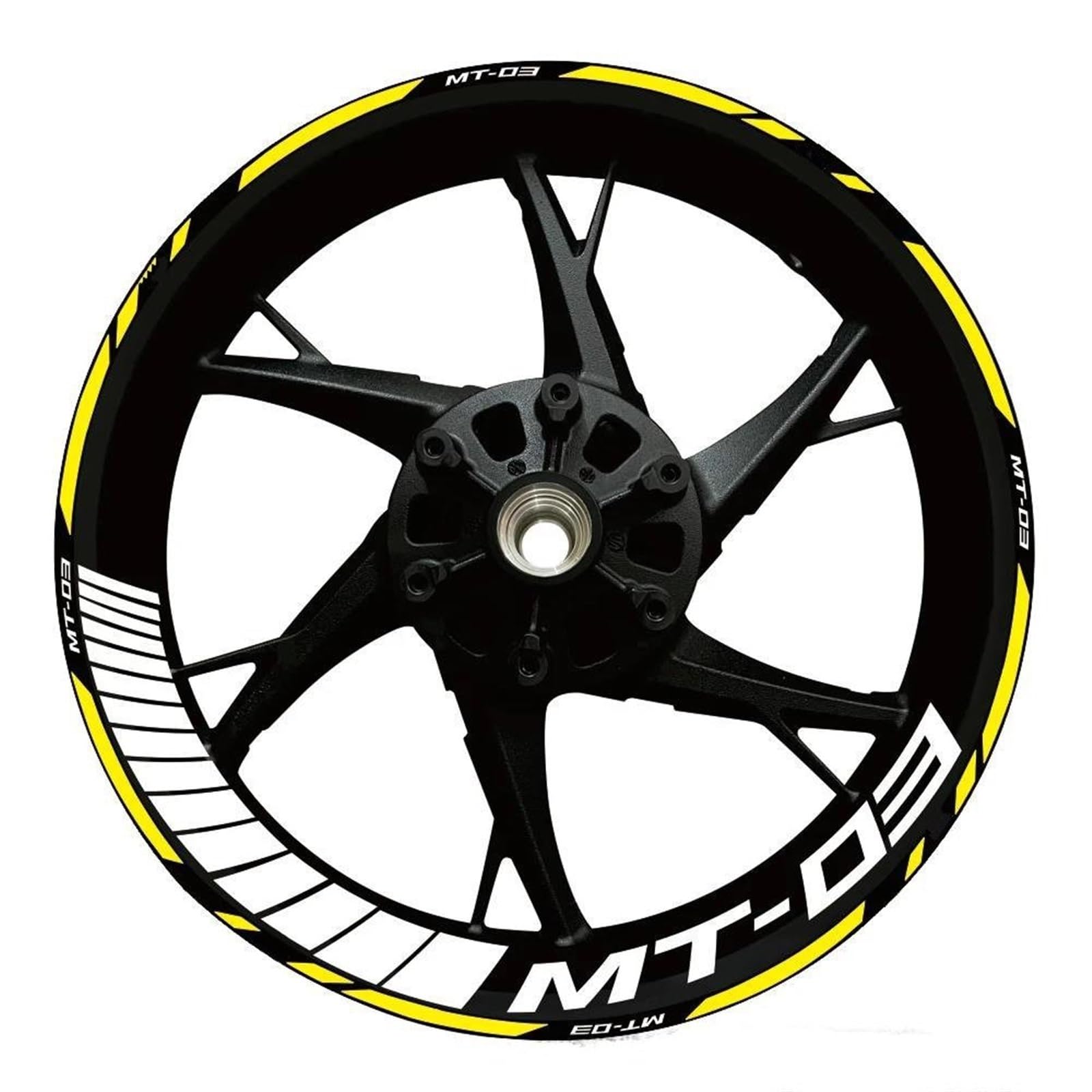 Piwine Style 8 Stickers Motorcycle Wheel Stickers Reflective Decals Rims For Yamaha Mt-03 Mt 03 Mt03 2020-2022(Style 8)