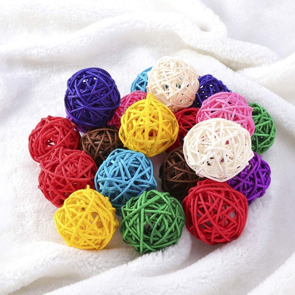 Firstly Trader 5 Pcs Colourful Bird Toy Sepak Takraw 7cm Parrot Chewing Bite Gift Rattan Ball DIY Accessory Balls Bird Chew Toy for Birds Wooden Balls (B09NC724JF) Amazon Price History, Amazon Price Tracker