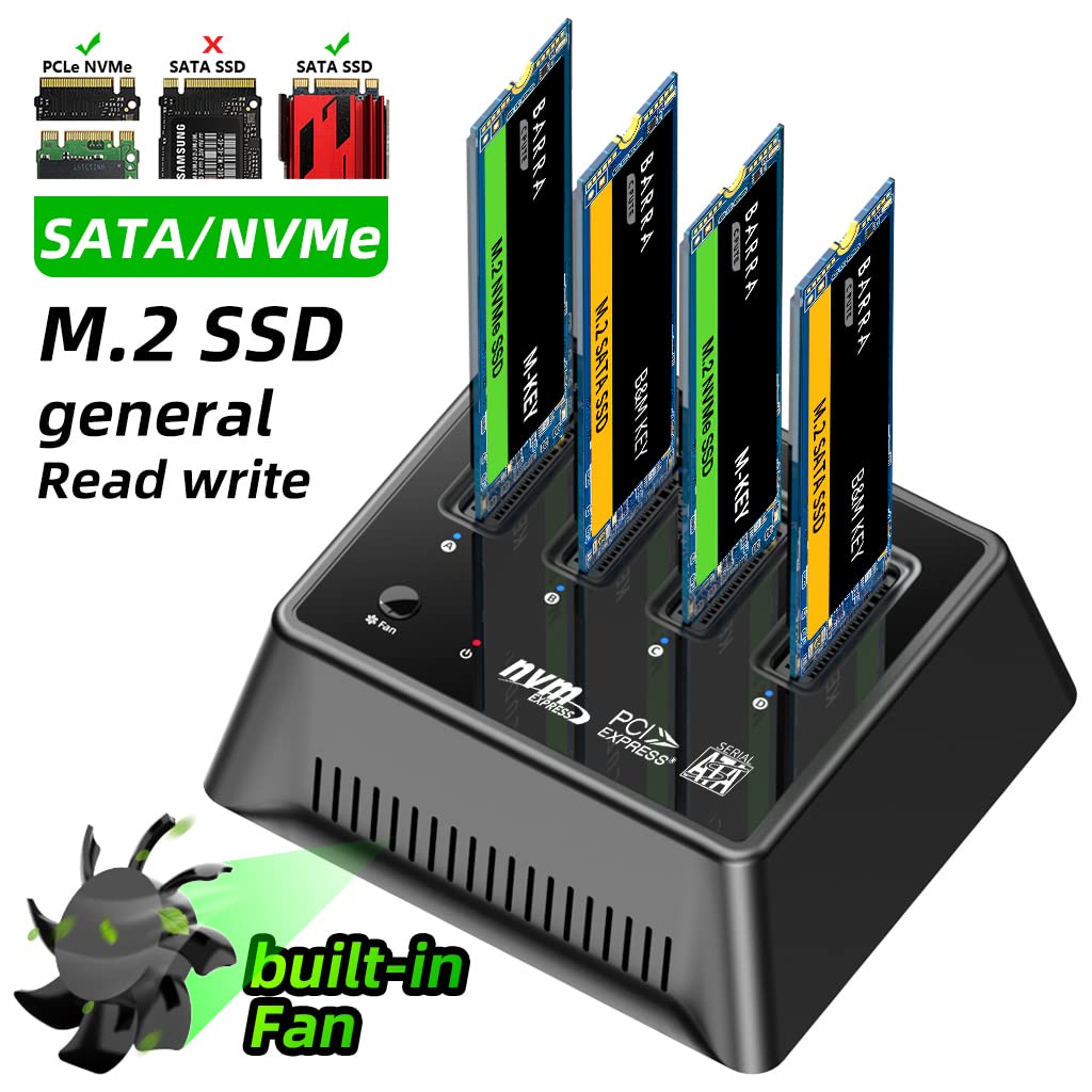 Amazon.co.jp: AODUKE 4Bay ファン 冷却 M.2 NVME/SATA - USB3.2