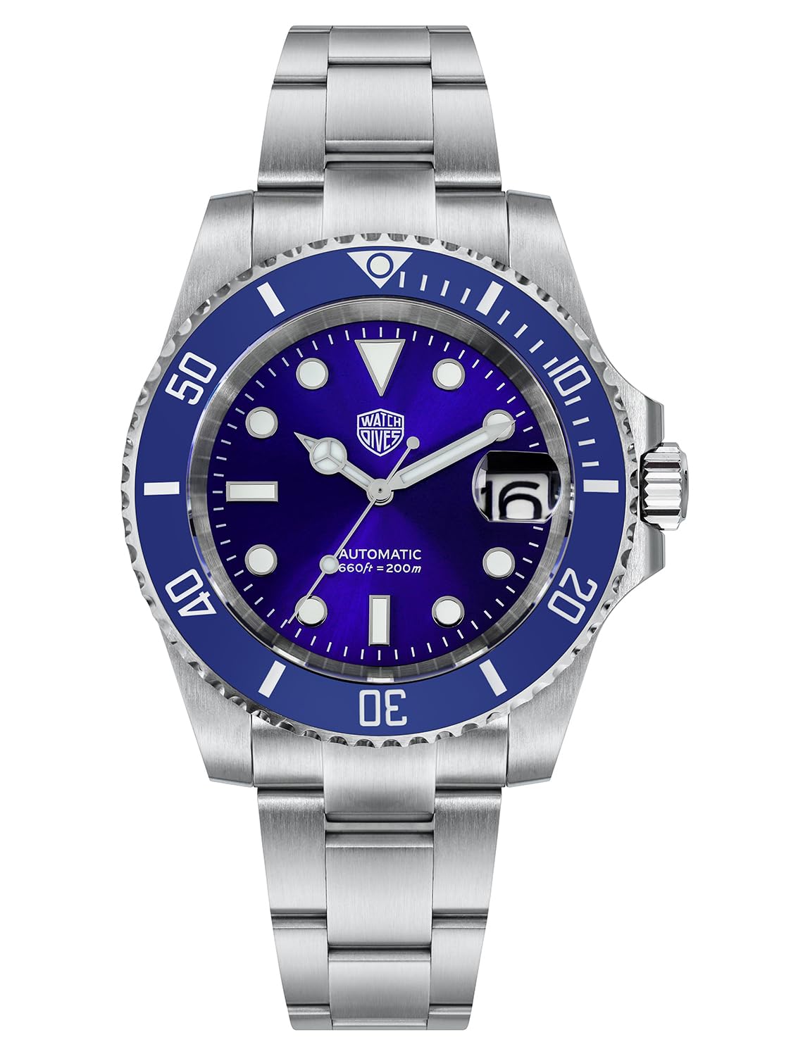 watchdives Automatic Diver Watches for Men, NH35 Movement Wristwatch Sapphire Crystal Luminous Mens Watch, Blue-20Bar, Classic (B0CMZP3RV8) Amazon Price History, Amazon Price Tracker