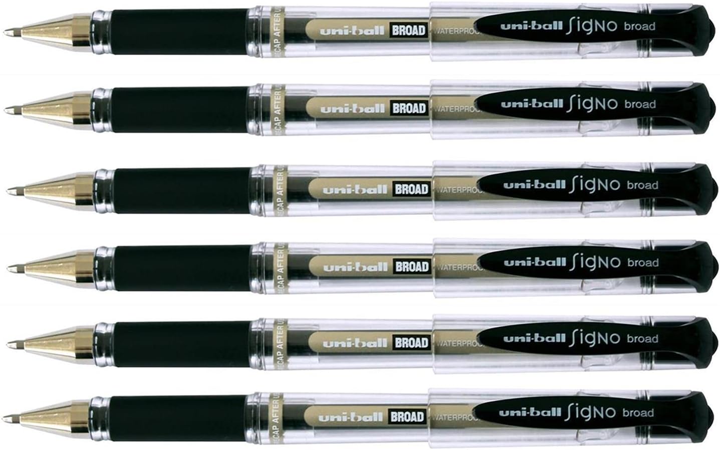 UNI-BALL SIGNO GEL 207 Stylo Roller Ru00e9tractable Noir Lot De 5
