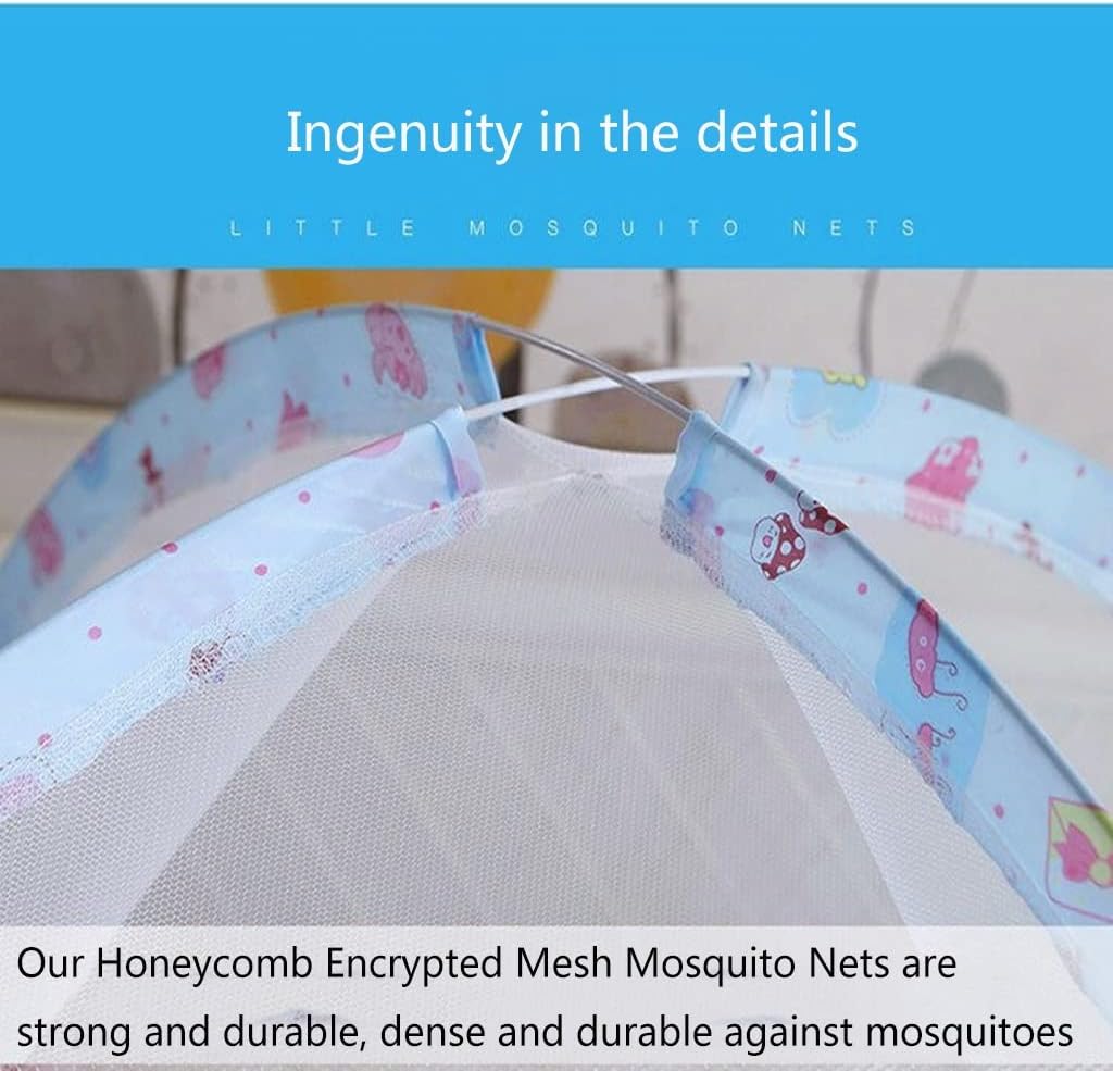 Mosquito Net for Bed Mosquito Net Foldable Yurt Cloth Encrypted Mosquito Net s Net Bed Canopy (Color : Yellow, Size : 90 * 120 * 70cm)