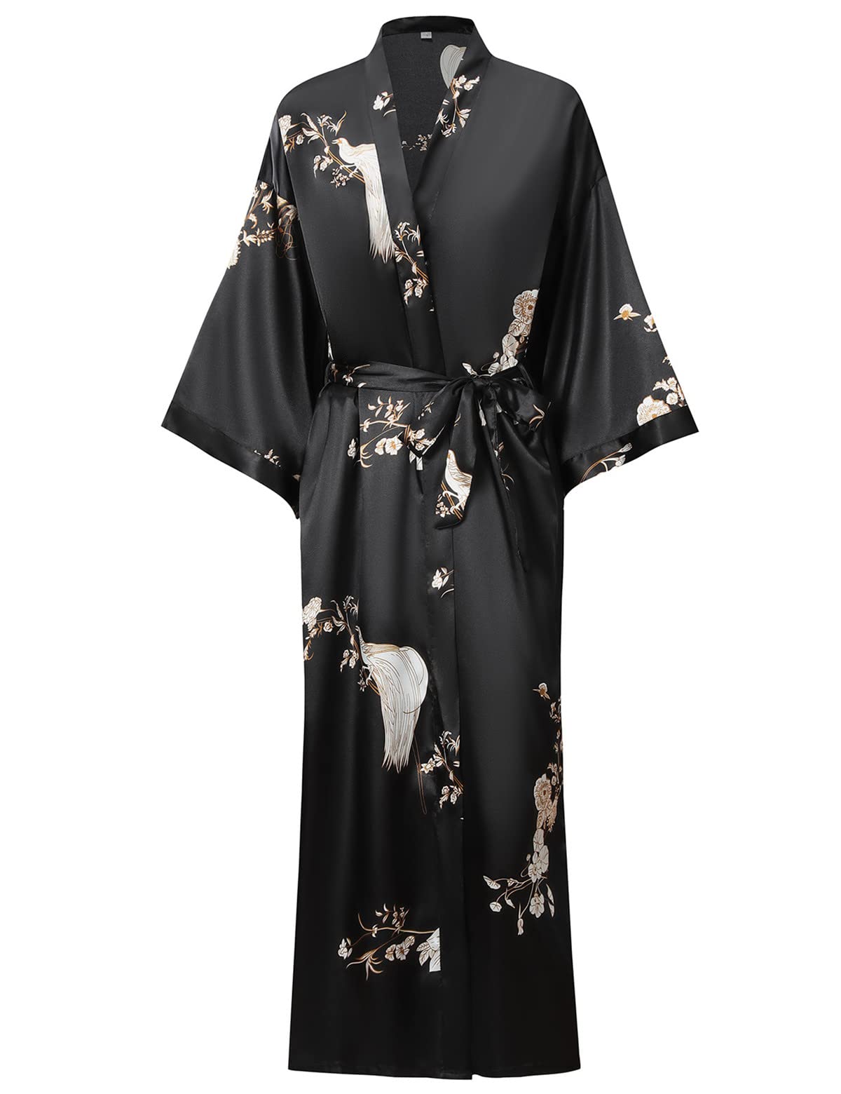 Women's Soft Long Satin Robes Long Silk Robes Full Length Robes Kimonos Silky Bath Robe Dressing Gowns
