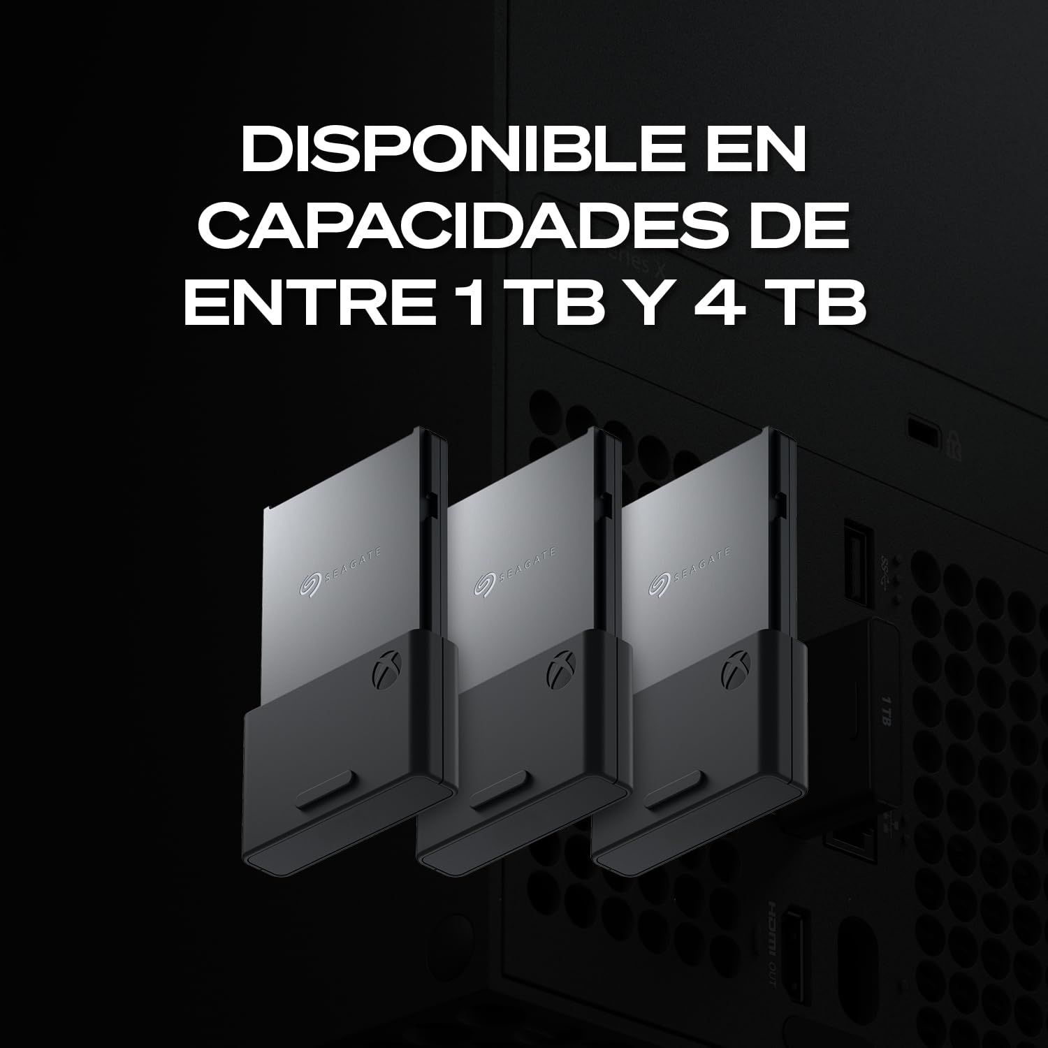Seagate Xbox Series X|S SSD 2 TB Tarjeta de expansión de almacenamiento, Plug and Play con licencia oficial (STJR2000400)