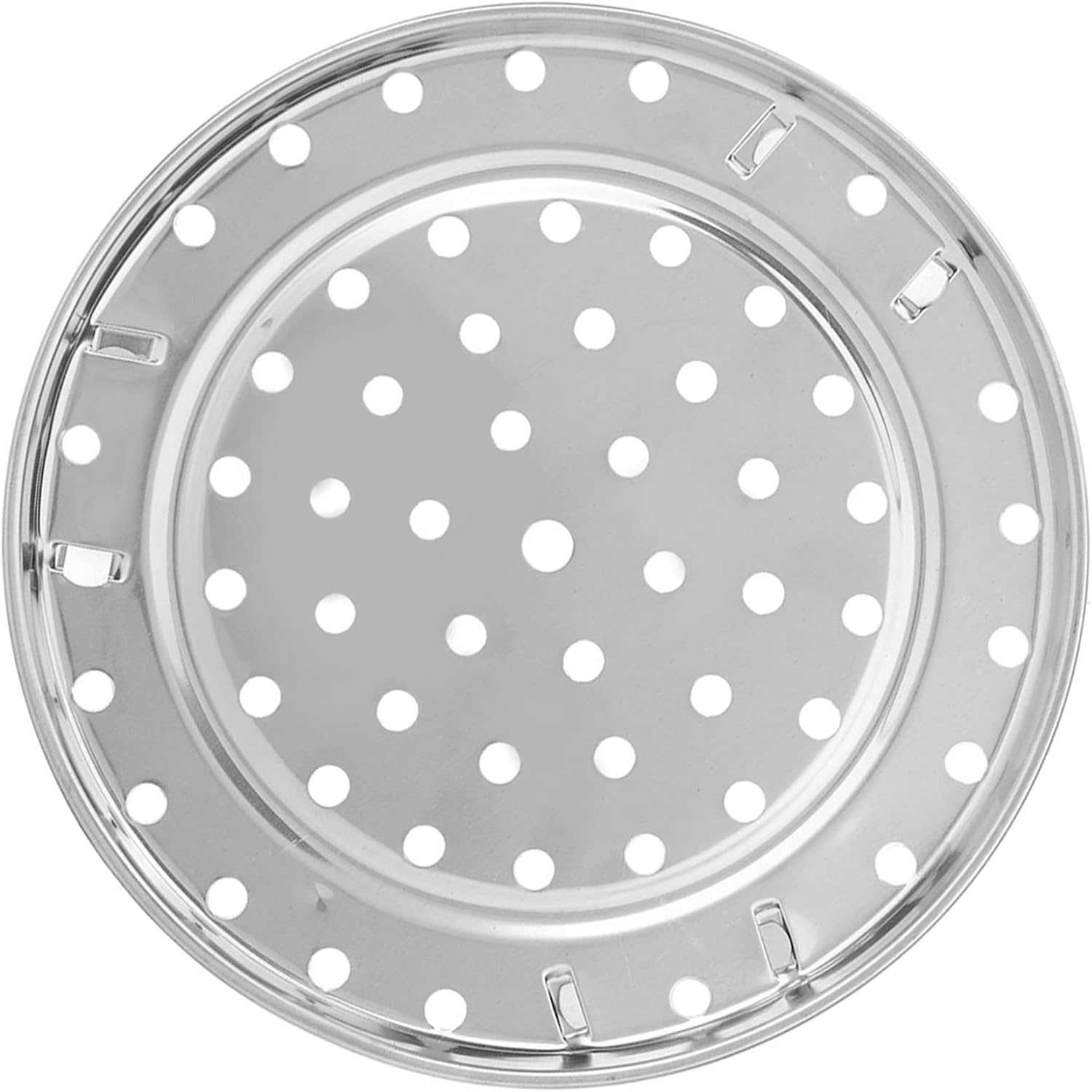 MallArt® Paslanmaz Çelik Buharda Pişirme Aparatı | Tencere İçi Çok Amaçlı Buhar Rafı | Sebze, Mantı, Hamur İşleri için Buhar Teli | 24 cm | Paslanmaz, Dayanıklı, Kolay Temizlik