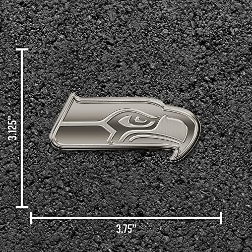 Image of Rico Industries NFL Football Standard Oval Antique Nickel Auto Emblem for Car /Truck /SUV