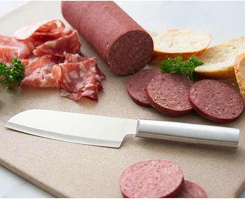 Miniatura 4 de Rada Cutlery Juego de dos cuchillos de acero inoxidable con aluminio, 8 pulgadas, mango plateado