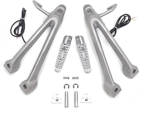 HongK - Soporte de estribo trasero para pasajero con luz LED compatible con Suzuki Gsxr600 Gsxr750 2006 2007 PN MT390-013A-SR HongK - Soporte de estribo trasero para pasajero con luz LED compatible con Suzuki Gsxr600 Gsxr750 2006 2007 PN MT390-013A-SR