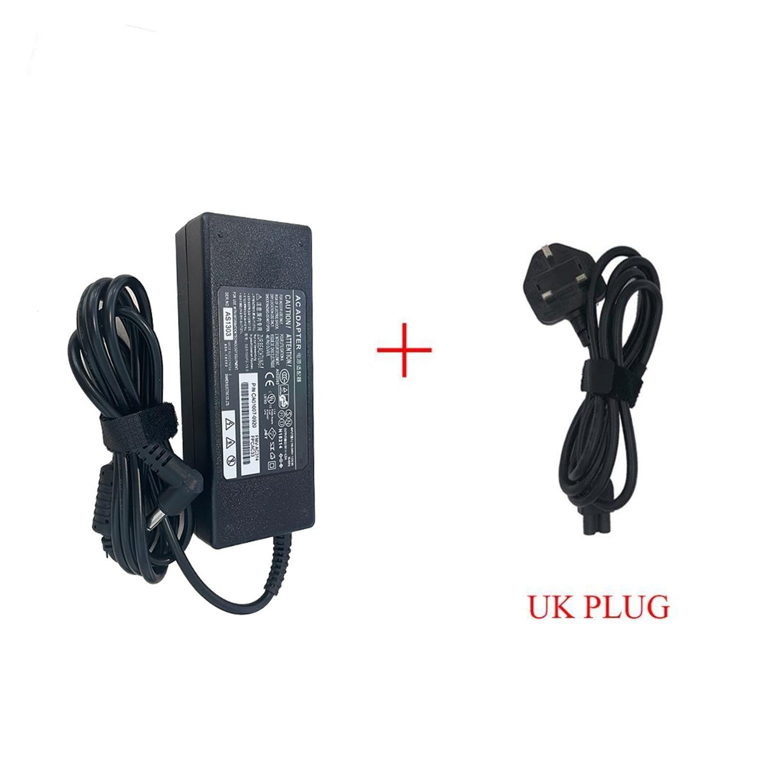 Cargador De Vuelta De 19V 4.22A 80W, Compatible con Fujitsu, Adaptador Lifebook ADP-80N AH531 AH550 B6220 AH532 AH530 AH522 Cargador De Ordenador Portátil(with UK Plug)